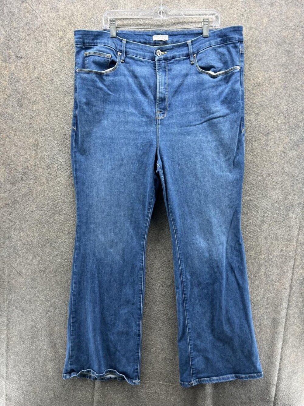 Good American Jeans Womens 22 Blue Medium Wash Bootcut Stretch Denim Pants